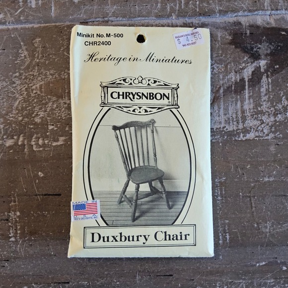Chrysnbon Other - VTG Chrysnbon Duxbury Chair Miniature Kit M-500 Brown Heritage in Miniatures